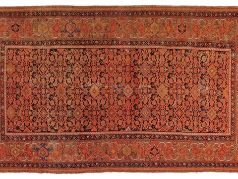 Buckle-free European classical retro distressed medieval carpet