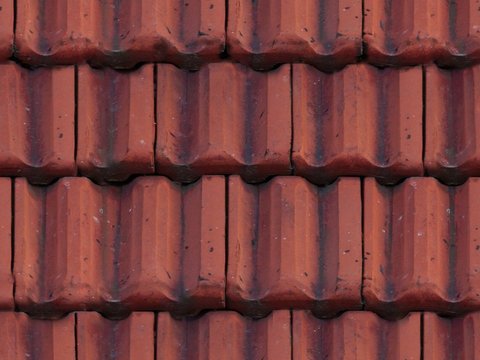 Seamless villa building roof clay ceramic tiles