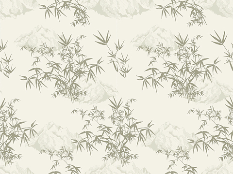 Seamless new Chinese bamboo plant pattern wall covering