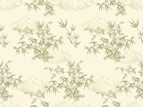 Seamless Middle Ancient Small Method Plant Pattern Wall Cloth