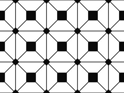 Black and white color tile