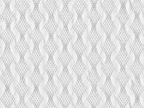 Seamless White Wool Jacquard Knitted Cloth Fabric