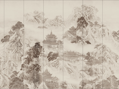 New Chinese Decorative Painting Mural