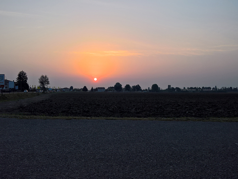 Sunrise sunset cloudy sky landscape landscape