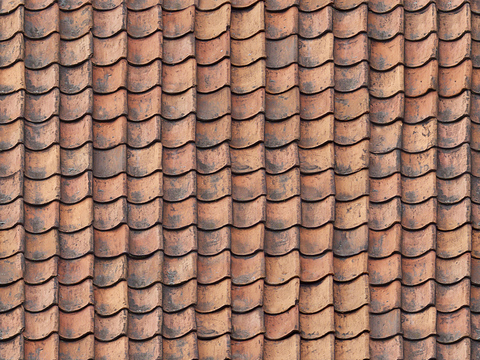 Seamless villa building roof clay ceramic tiles