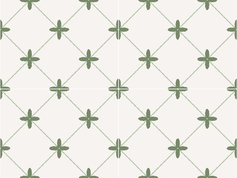 Green Retro Port Style Mosaic