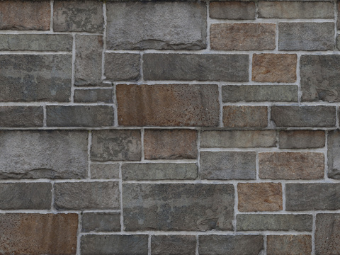 Seamless mosaic culture stone wall stone wall ground