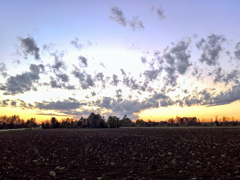 Sunrise sunset cloudy sky landscape landscape