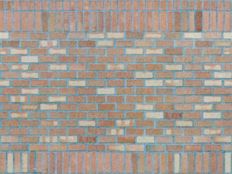 Red Wall Brick Wall Staggered Brick