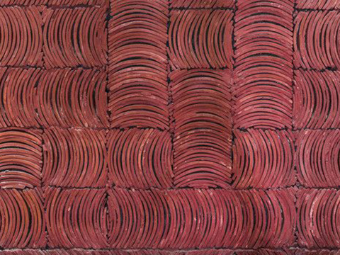 red tile wall