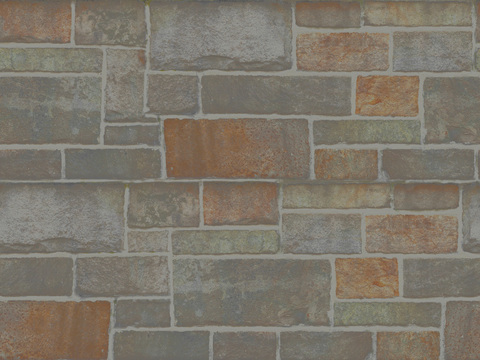 Seamless mosaic culture stone wall stone wall ground