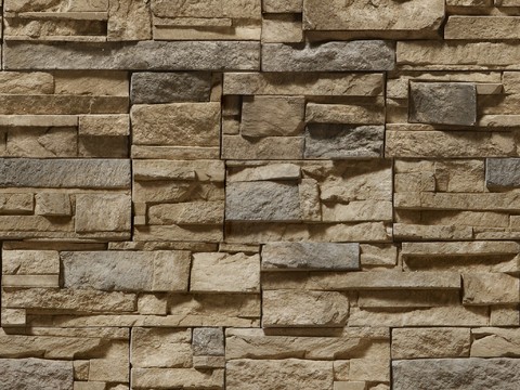 Stone brick wall