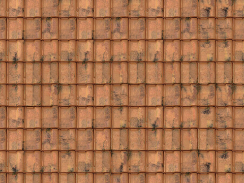 Seamless villa building roof clay ceramic tiles