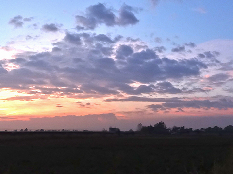 Sunrise sunset cloudy sky landscape landscape