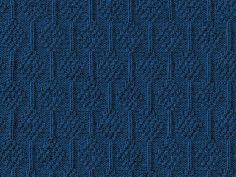 Seamless Blue Wool Jacquard Knitted Cloth Fabric