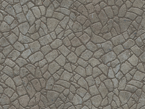 Seamless irregular mosaic slate floor tile pavement road ground square paving