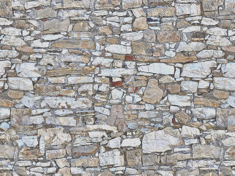 Seamless outdoor building rock block stone wall brick wall ground