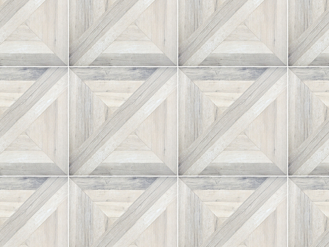 Seamless white parquet wood composite floor