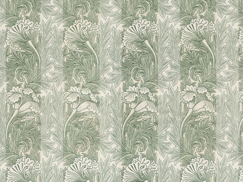 Green print wallpaper