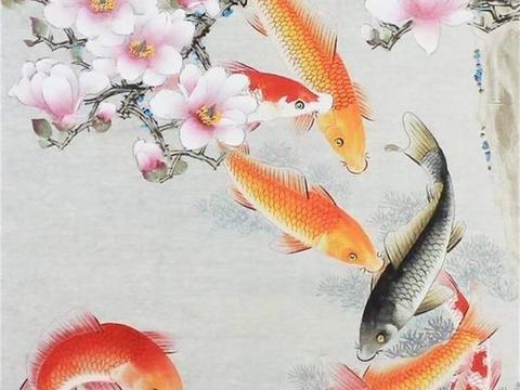 New Chinese Koi Hanging Painting