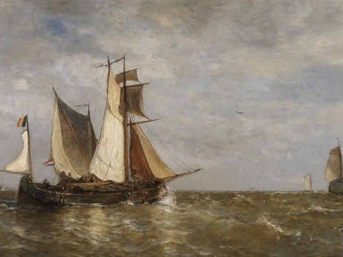 Sailing oil painting works by world famous painters