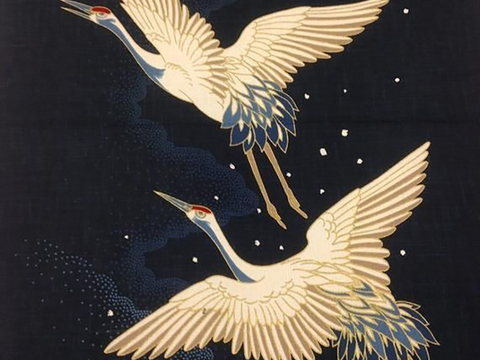 New Chinese-style Red-crowned Crane Hanging Painting