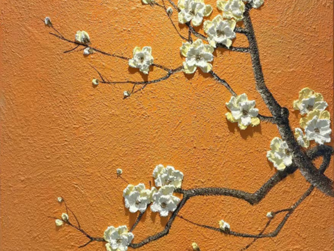 New Chinese Plant Hanging Painting