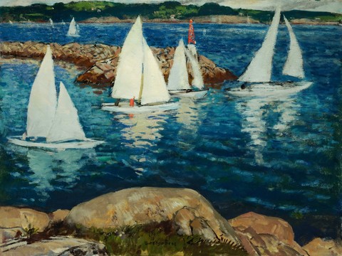 Sailing oil painting works by world famous painters