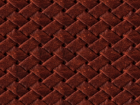 orange woven leather