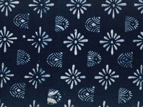 Blue Pattern Fabric