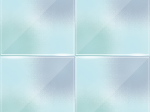 Blue-green gradient frosted glass brick