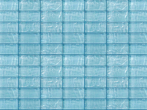 blue glass brick art glass brick