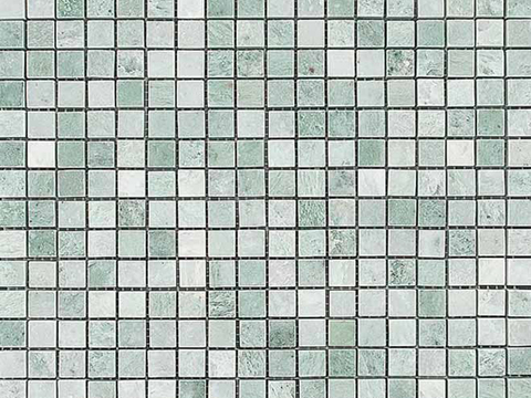 green tile mosaic