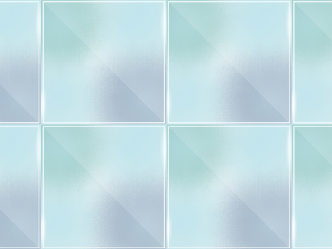 Blue-green gradient frosted glass brick