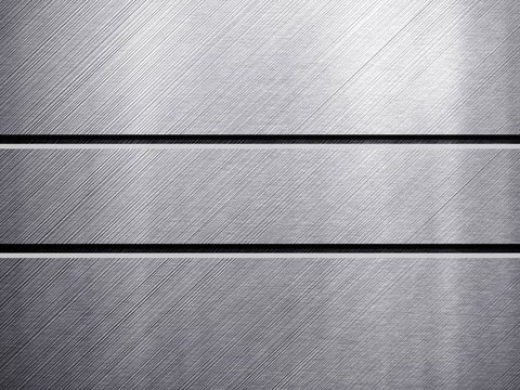 Polished steel plate silver metal