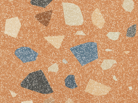 Colored terrazzo stone