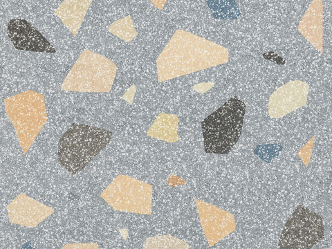 Colored terrazzo stone