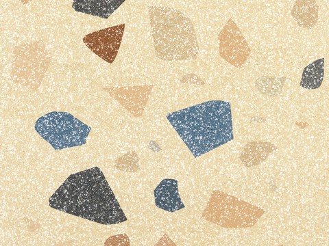 Colored terrazzo stone