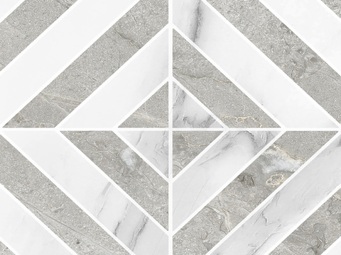 white gray striped mosaic tile