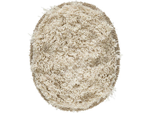 Beige round blanket