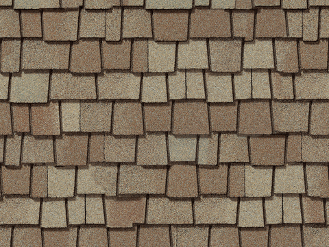 Seamless villa building roof asphalt tiles