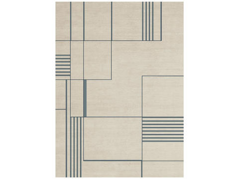 Beige geometric carpet