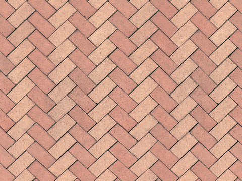 Seamless Red Herringbone Pattern Pottery Tile Patchwork Floor Tile Sidewalk Road Ground Square Paving