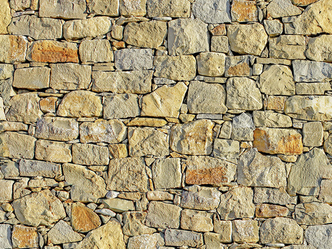 Seamless outdoor building rock block stone wall brick wall ground