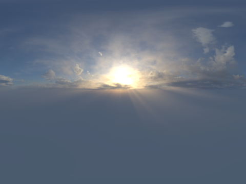 Seamless Sunrise Sunset Cloudy Blue Sky Landscape Landscape HDR Panorama