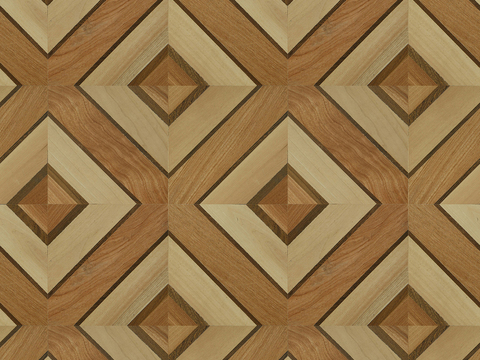 Seamless Geometric Parquet Textured Wood Floor