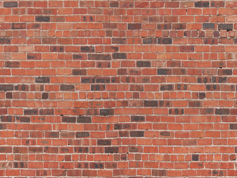 Seamless old brick red wall exterior wall