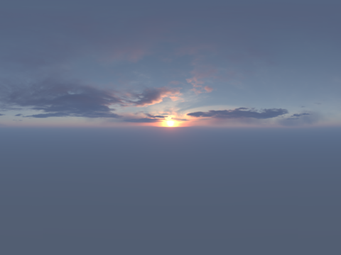 Seamless Sunrise Sunset Cloudy Blue Sky Landscape Landscape HDR Panorama