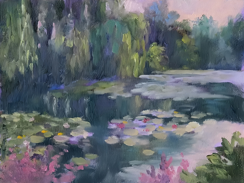 Color Pond Oil Painting