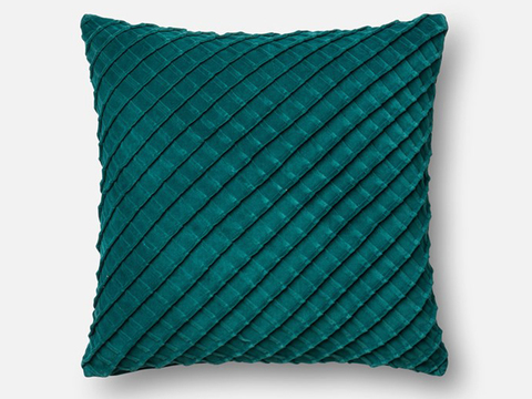 Check Pillow Peacock Green Pillow Flannel Pillow